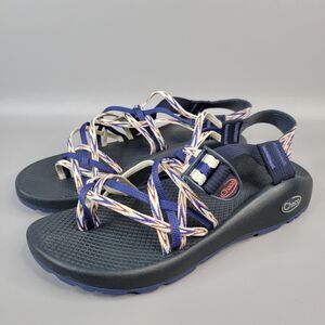 Chaco Womens ZX/3 Classic Sport Sandals Strappy Blue Orange White C257 Size 9